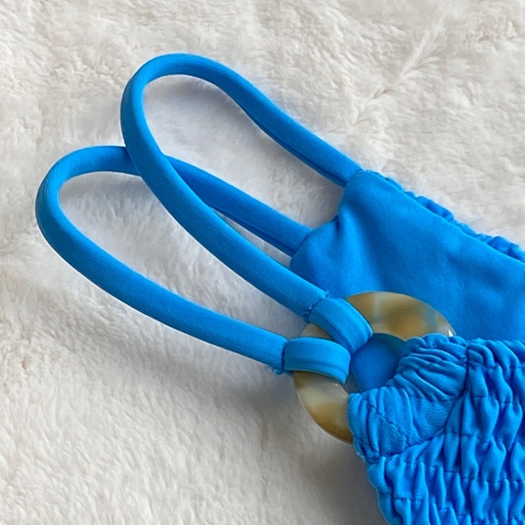 Blue Textured Bikini Set - Picture 5 of 9